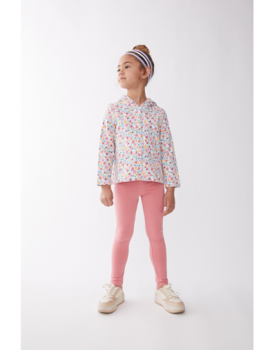Conjunto bebé legging sudadera flores