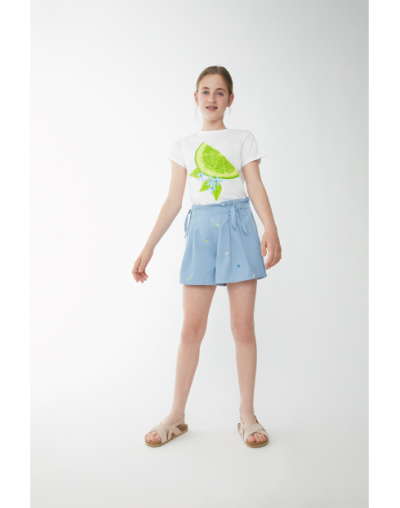 Short denim bordado
